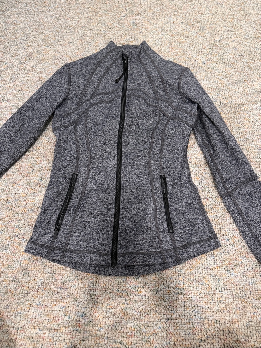 lululemon athletica Heathered Charcoal Full-Zip Jacket